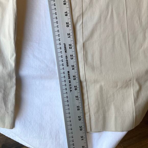 7th Ave. New York Women Khaki Pants size 8 Formal Wide Leg Light Beige - Picture 4 of 11